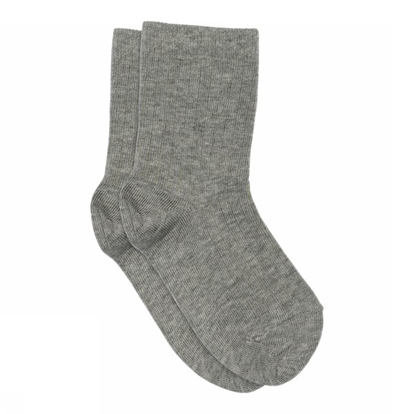 Mp Denmark Cotton Rib Socks Grey Melange