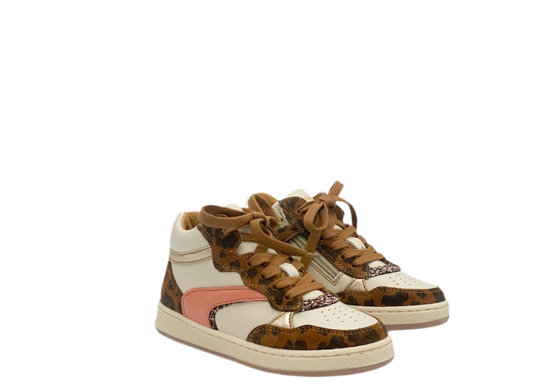 Romagnoli Half Hoge Sneaker Leopard (maat 28-35)