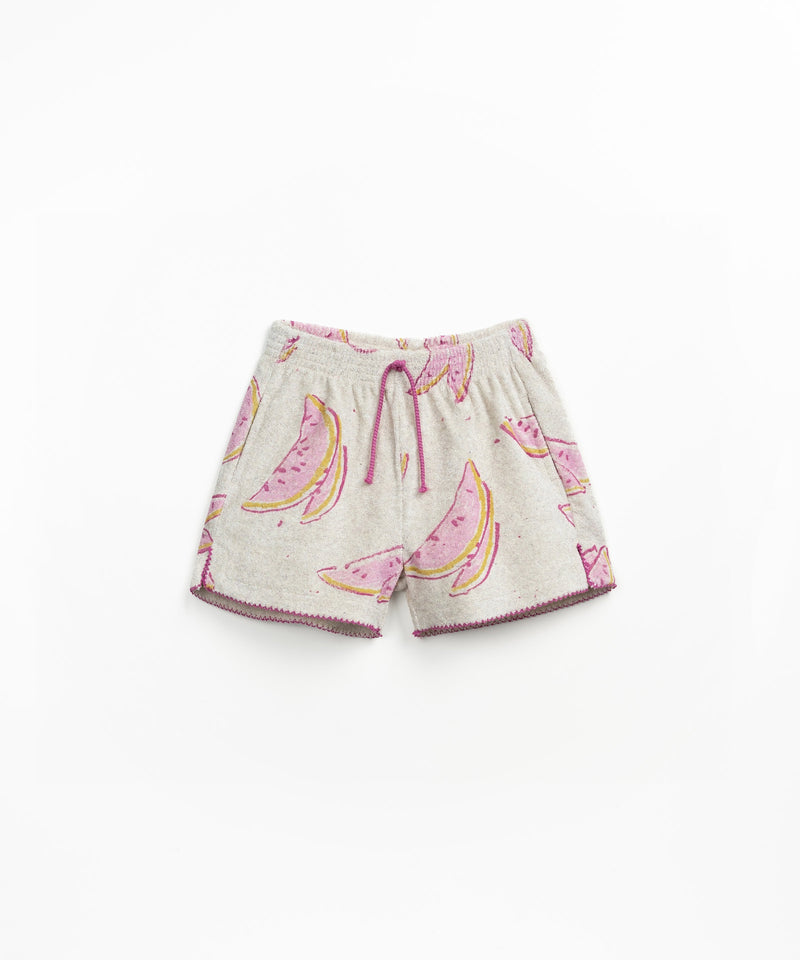 Play Up Printed Plush Shorts Grés