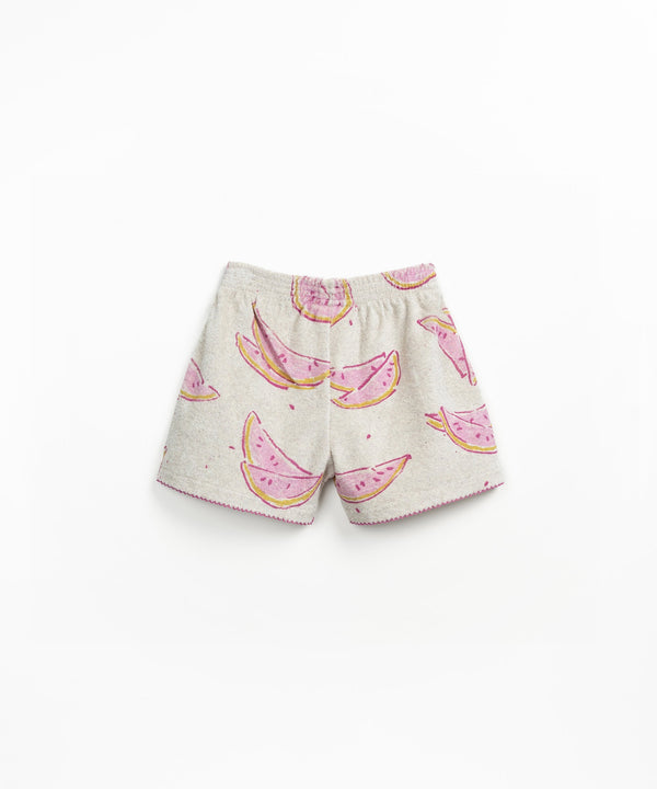 Play Up Printed Plush Shorts Grés