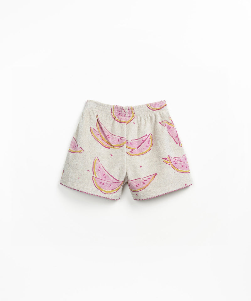 Play Up Printed Plush Shorts Grés