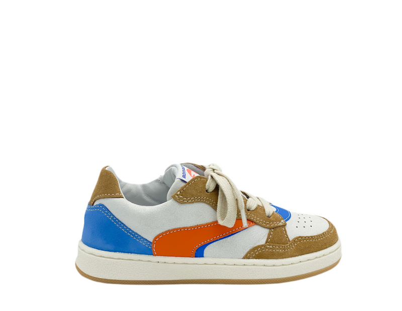 Romagnoli Wit met Oranje Sneaker (maat 26-31)