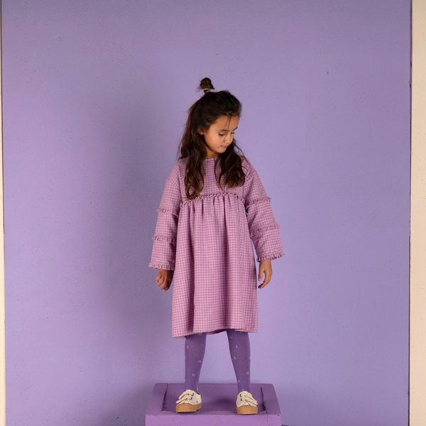 Nixnut Feel Dress Lila Checkered