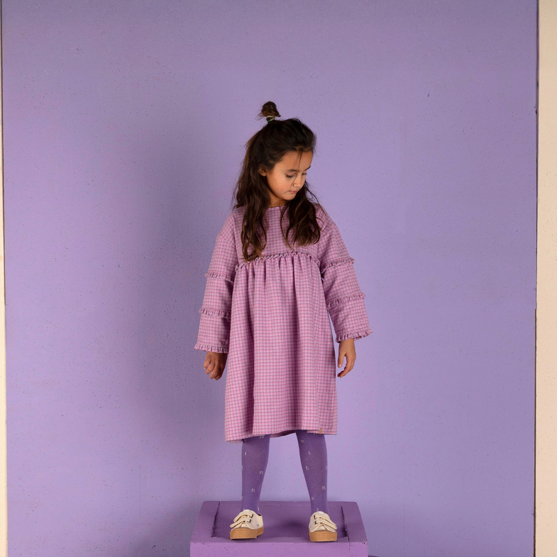 Nixnut Feel Dress Lila Checkered