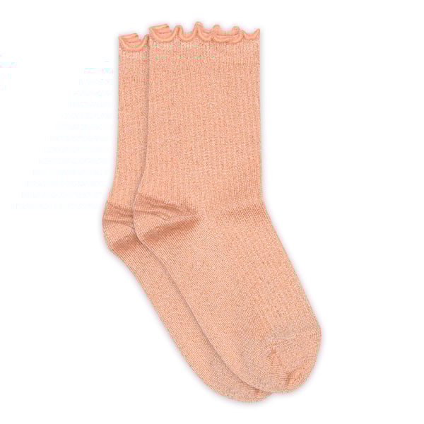 Mp Denmark Doris glitter sock roze