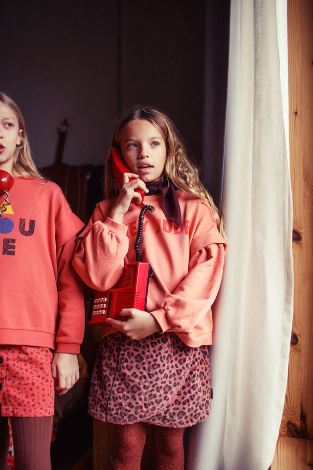 PiuPiuchick Sweatshirt Pink w/ "Hey jude" Print