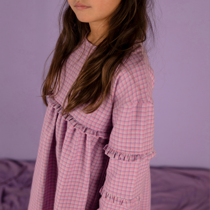 Nixnut Feel Dress Lila Checkered