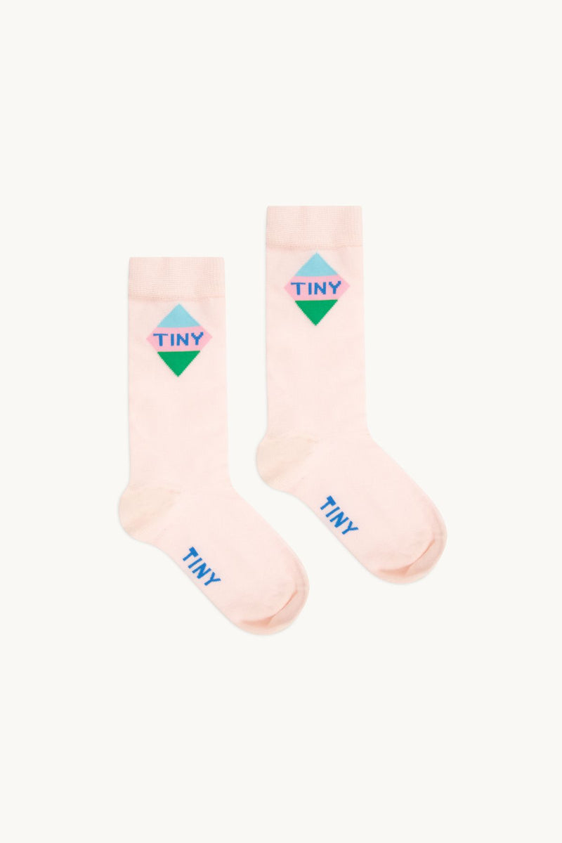 Tiny Cottons Tiny Diamond Medium Socks Soft Pink