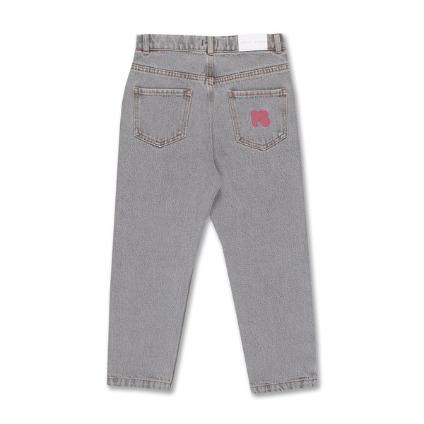 Petit Blush Baggy Fit Jeans Washed Light Grey