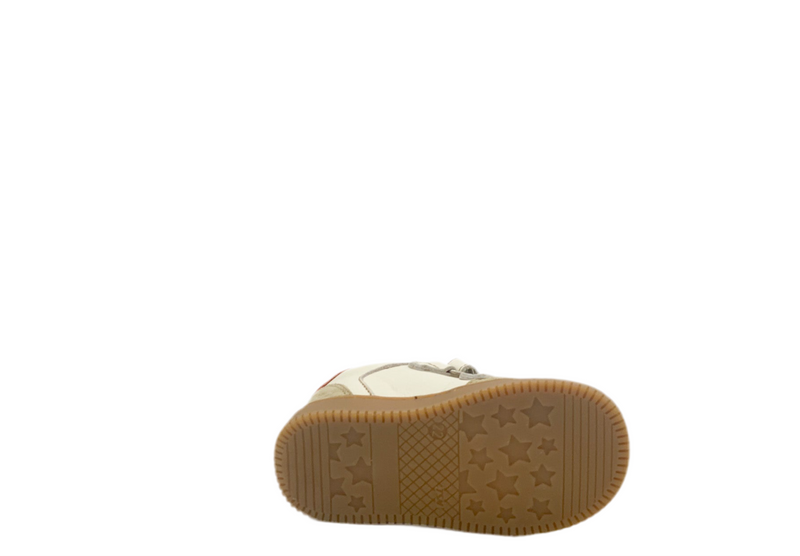 Ocra Basketter Wit Cognac (maat 19-27)
