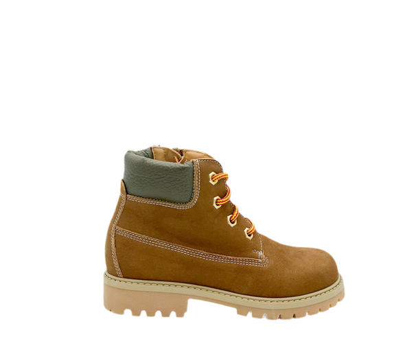 Ocra Veterbottine Met Rits Bruin (maat 27-33)