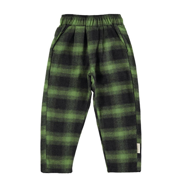 PiuPiuchick Trousers Green & Black Checkered