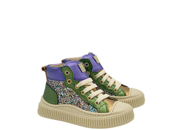 Beberlis Sneaker Multi Glitter Blauw (maat 27-32)