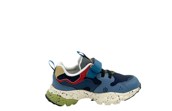Flower Mountain Blue Navy Rekveters (maat 26-36)