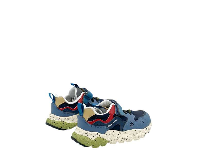 Flower Mountain Blue Navy Rekveters (maat 26-36)