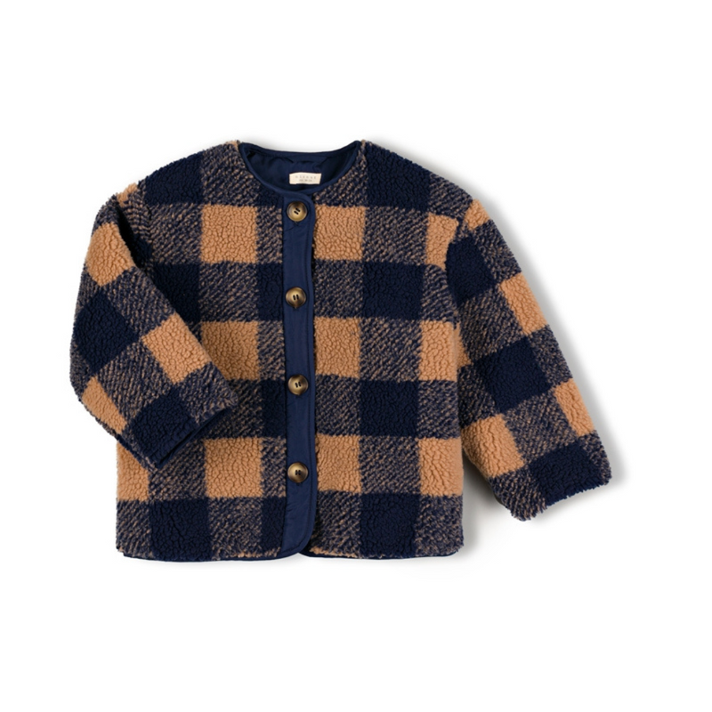 Nixnut Check Jacket Navy