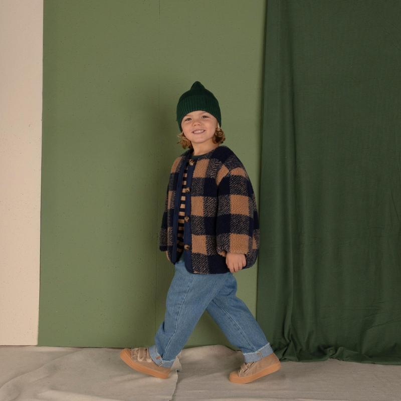 Nixnut Check Jacket Navy