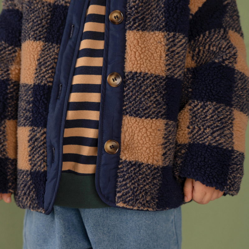 Nixnut Check Jacket Navy