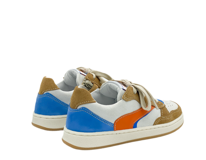 Romagnoli Wit met Oranje Sneaker (maat 26-31)