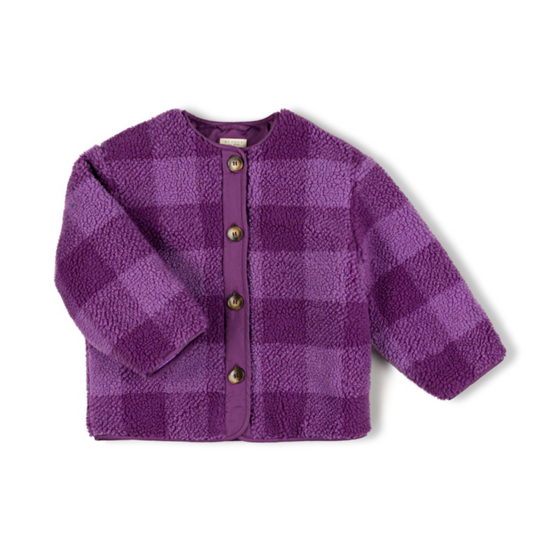 Nixnut Check Jacket Purple