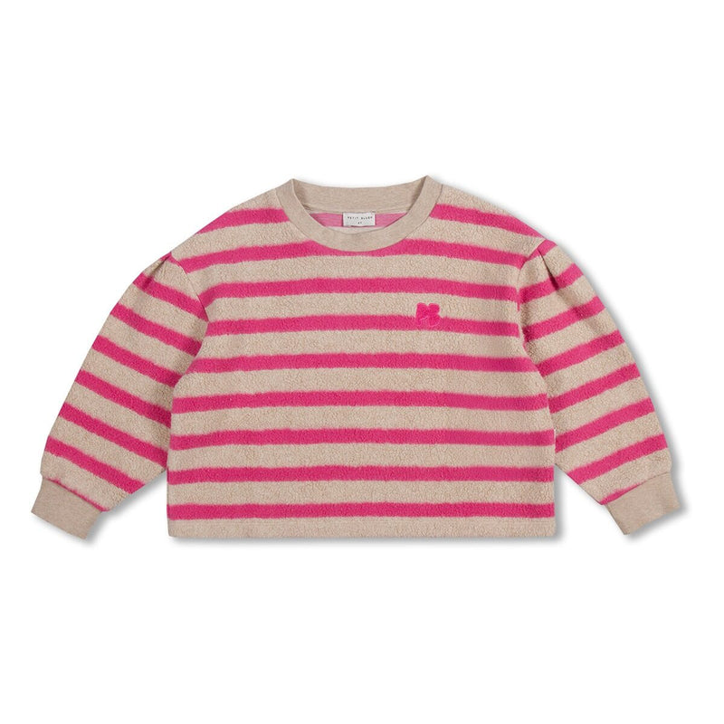 Petit Blush Teddy Sweater Stripe