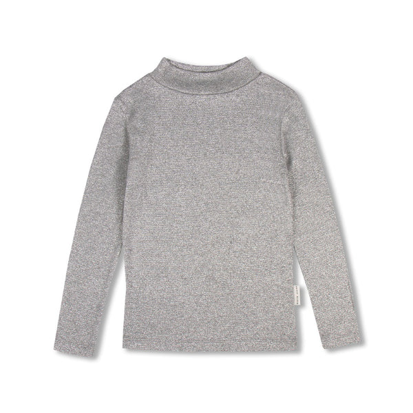 Petit Blush Turtle Neck Silver Lurex