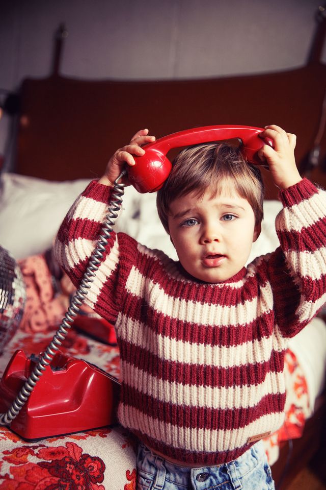 PiuPiuchick Knitted Sweater Bordeaux & Light Pink Stripes
