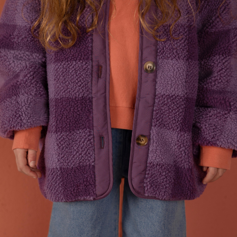 Nixnut Check Jacket Purple