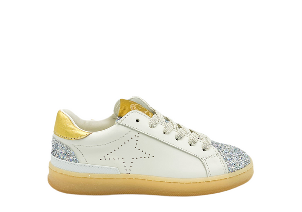 Rondinella Witte Basketter Glitter (maat 27-35)