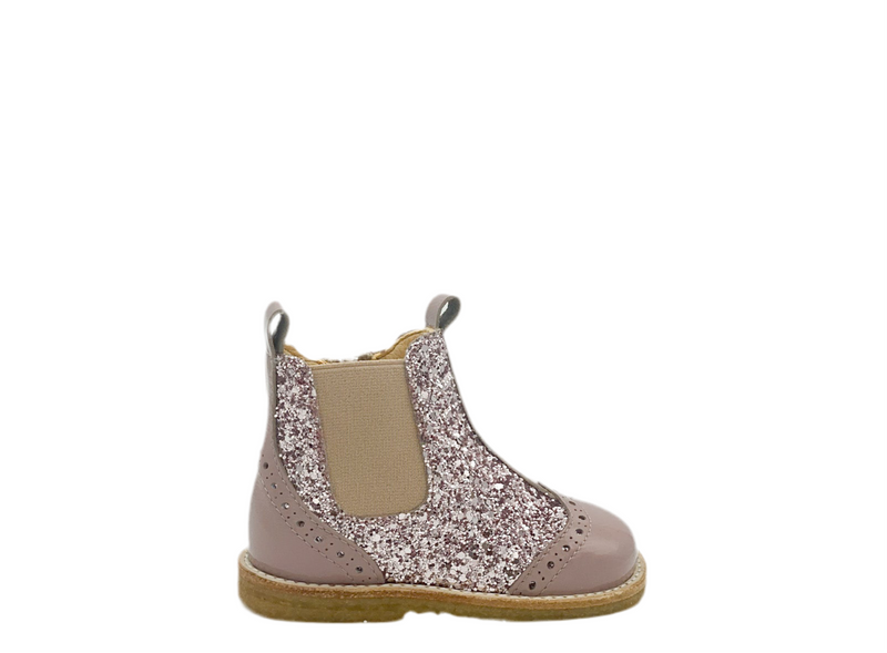 Angulus Eerste Chelseaboot Rose Glitter (maat 21-25)