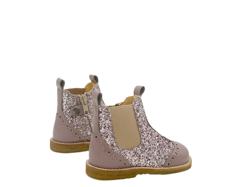 Angulus Eerste Chelseaboot Rose Glitter (maat 21-25)