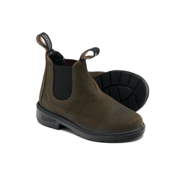 Blundstone Chelsea Boot Suede Dark Olive (maat 24-31)