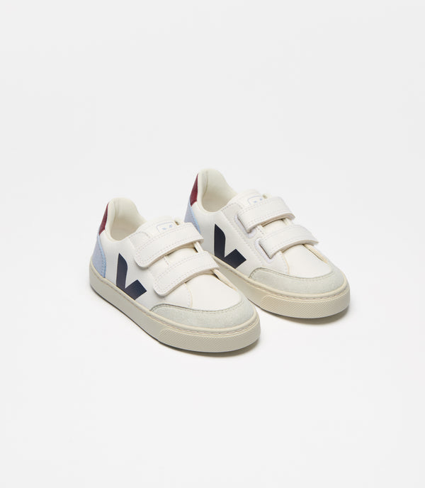 Veja Sneaker Small V-12 Extra White Multico Steel (maat 23-35)