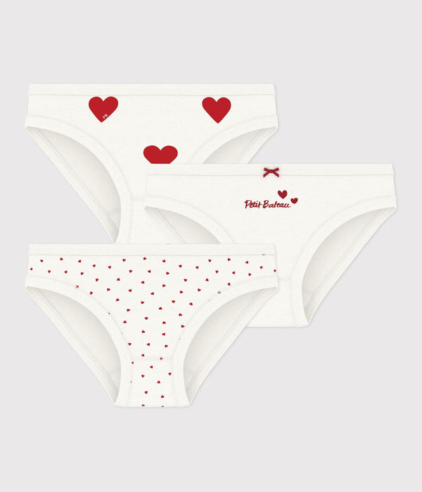 Petit Bateau Set Van 3 Slips Hearts