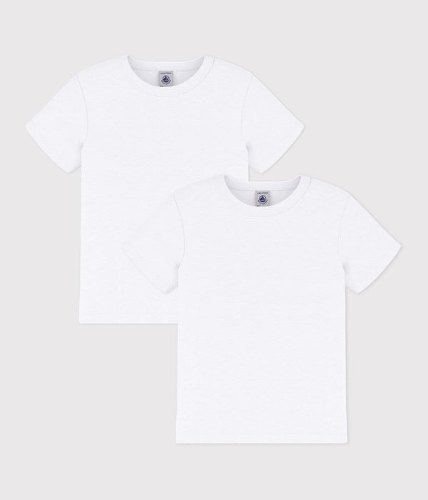 Petit Bateau Set Witte T-shirts Met Korte Mouwen