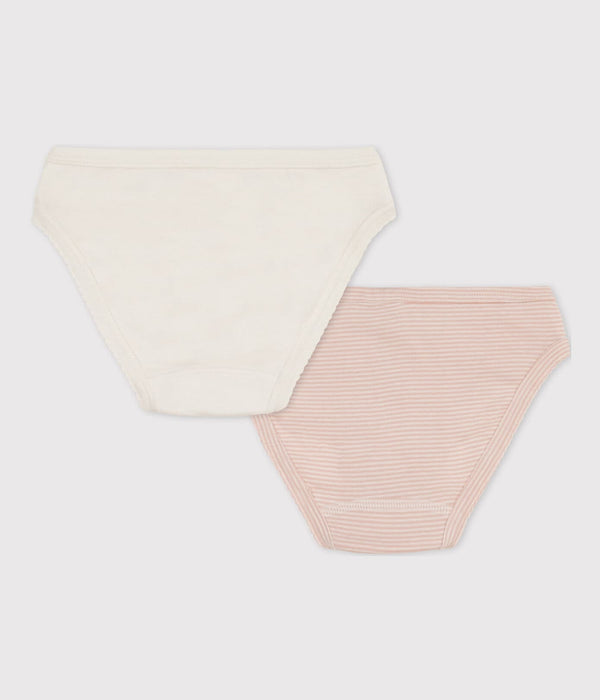 Petit Bateau Set Slips Met Fijne Streepjes Pink