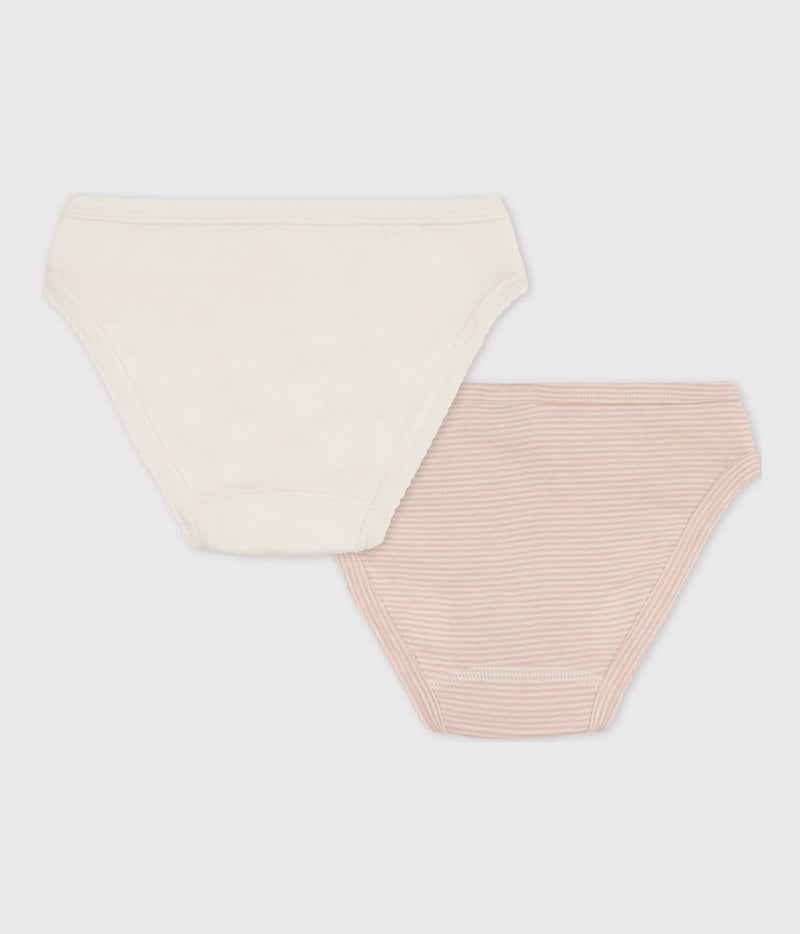 Petit Bateau Set Slips Met Fijne Streepjes Pink