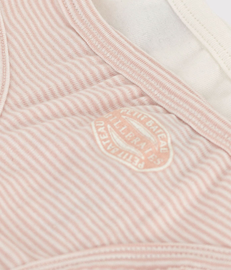 Petit Bateau Set Slips Met Fijne Streepjes Pink