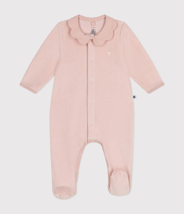 Petit Bateau Fluwelen Baby Pyjama Saline