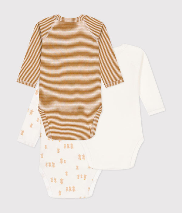 Petit Bateau Set Van 3 Overslagbody's Natural