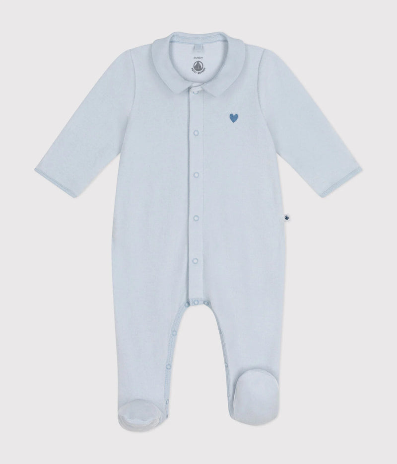 Petit Bateau Fluwelen Baby Pyjama Gomme