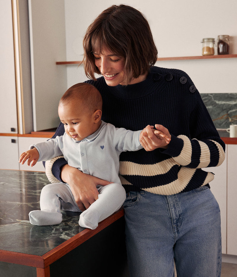 Petit Bateau Fluwelen Baby Pyjama Gomme