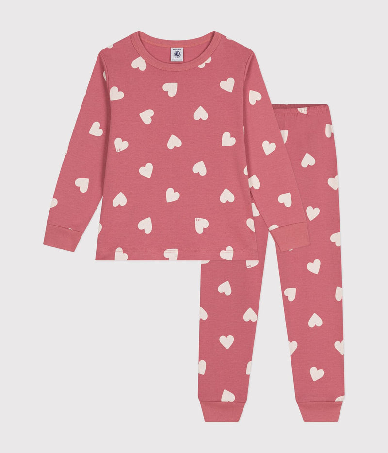 Petit Bateau Katoenen Pyjama met Hartjesprint