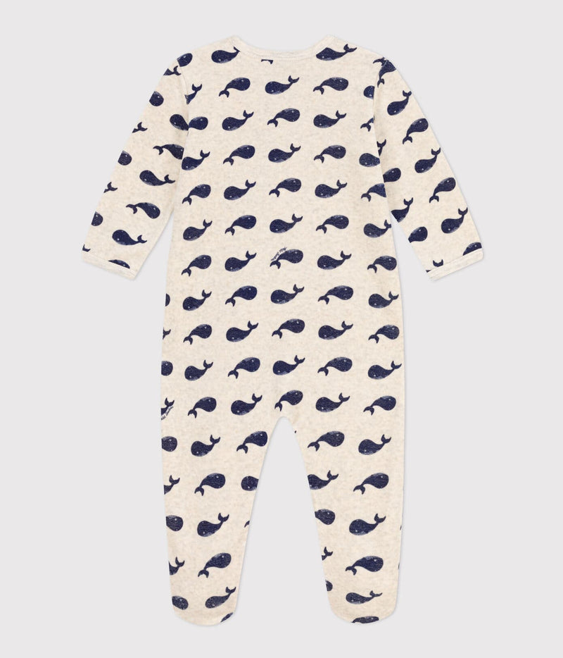 Petit Bateau Babypyjama met Marineblauwe Walvisjes