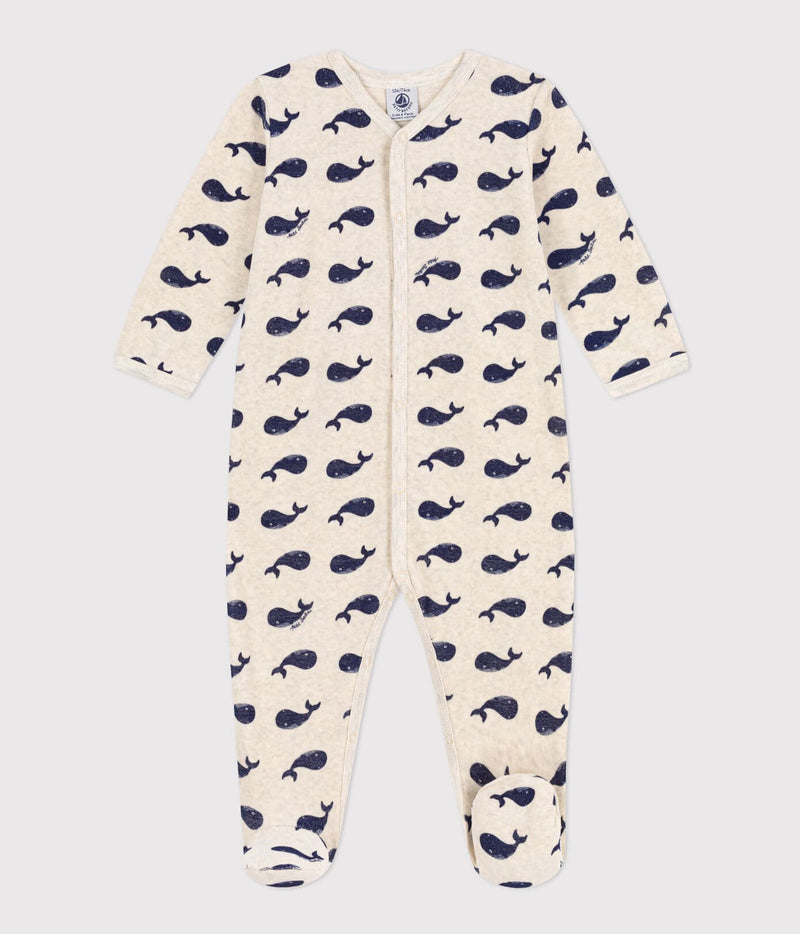 Petit Bateau Babypyjama met Marineblauwe Walvisjes