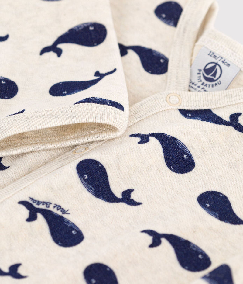 Petit Bateau Babypyjama met Marineblauwe Walvisjes