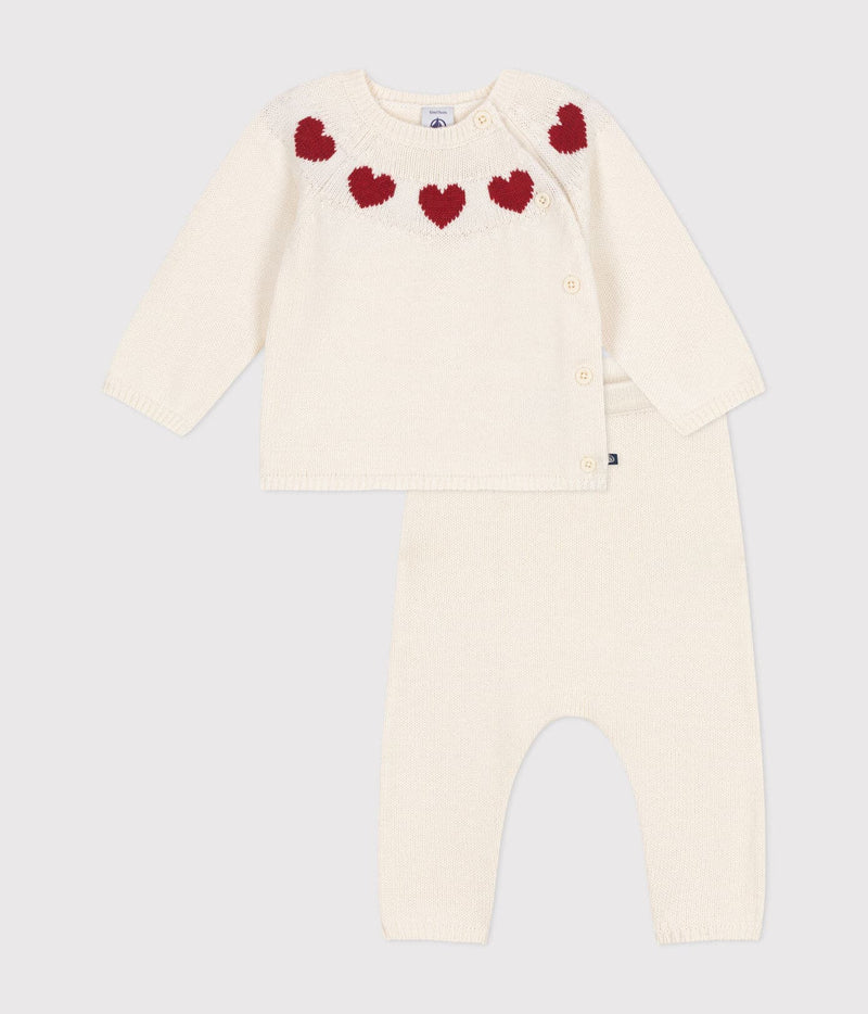 Petit Bateau Tweedelig gebreid Babysetje