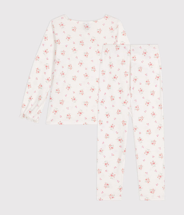 Petit Bateau Pyjama Flowers Marshmallow/Multico