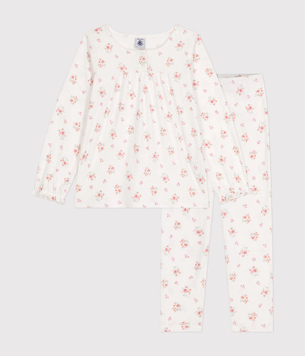 Petit Bateau Pyjama Flowers Marshmallow/Multico