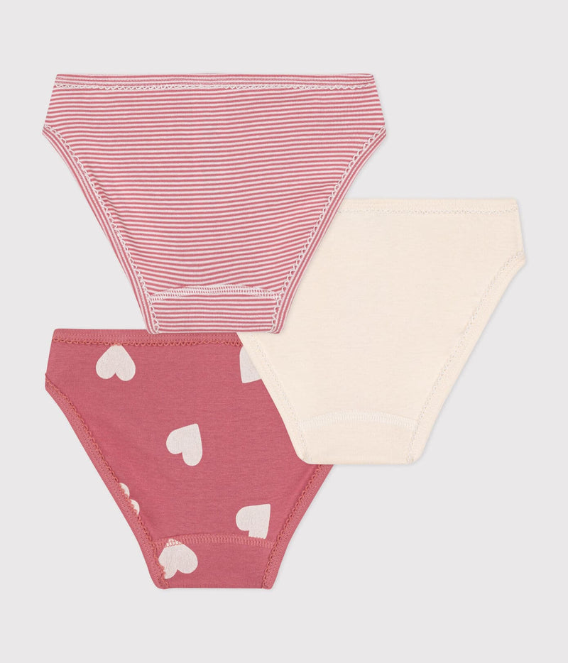 Petit Bateau Set Van 3 Slips Hartjes